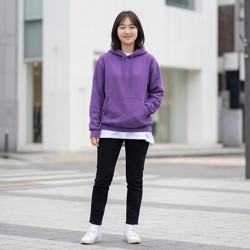 흰색 레이어드 티셔츠: 깔끔한 데일리룩