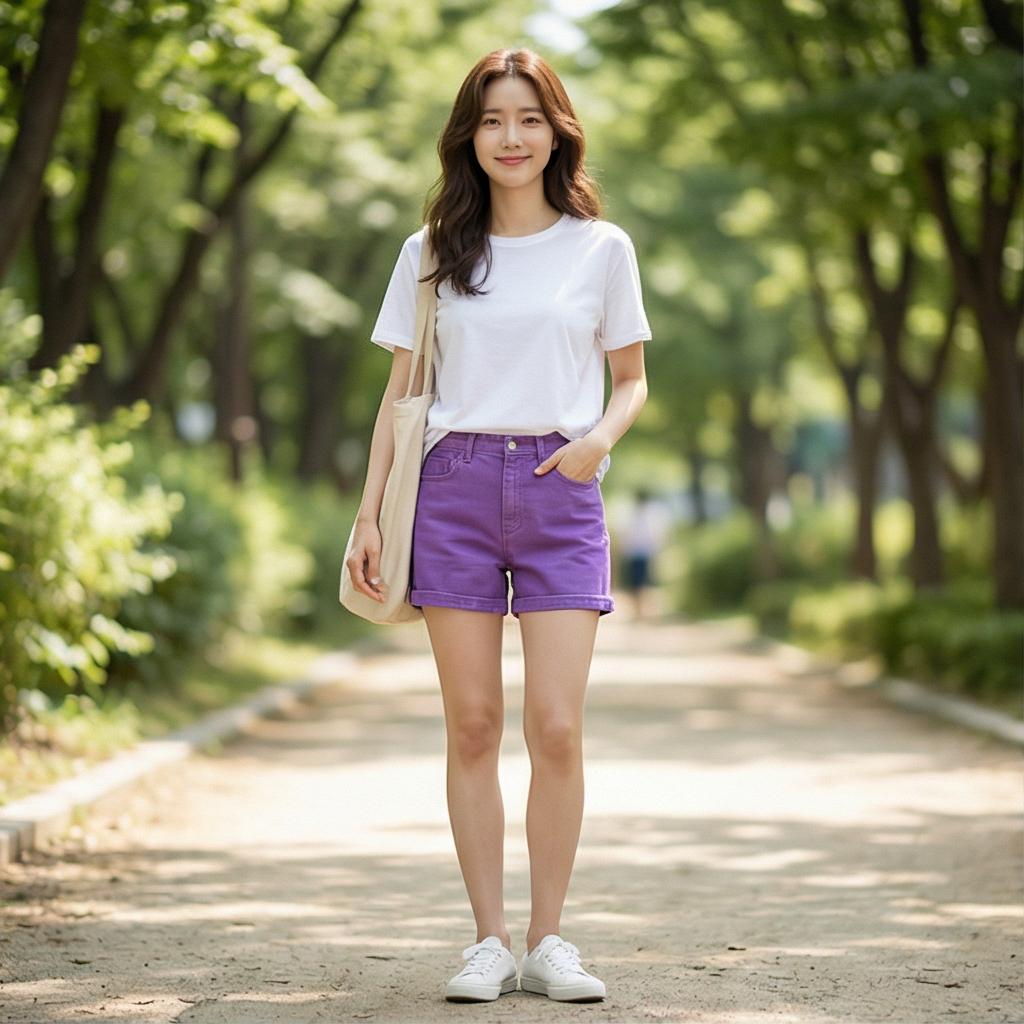 흰색 무지 티셔츠: 깔끔한 데일리 스타일