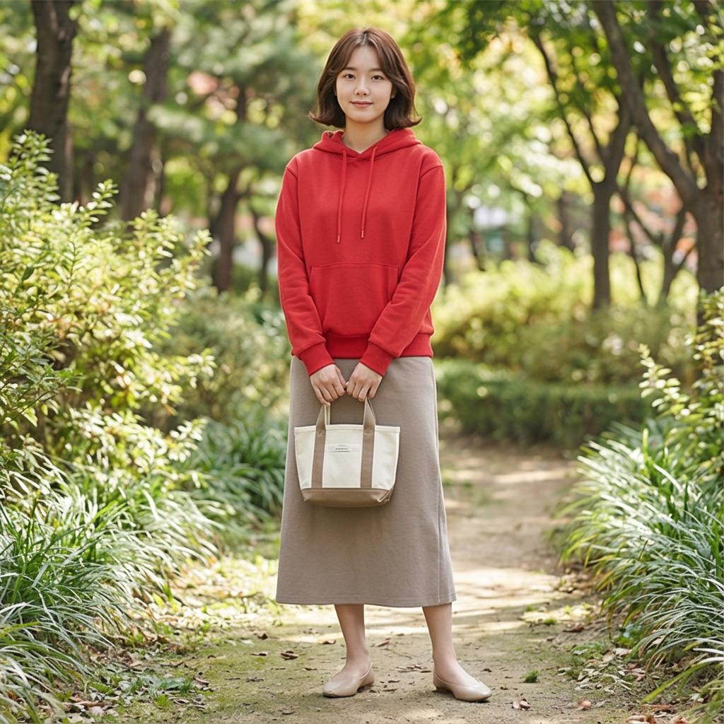 롱 스커트: 부드러운 나들이 스타일