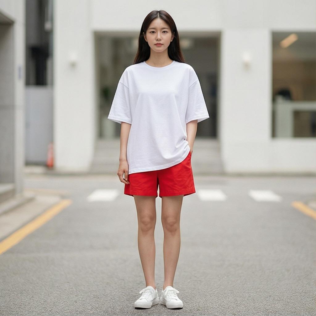 흰색 무지 티셔츠: 산뜻한 데일리 룩