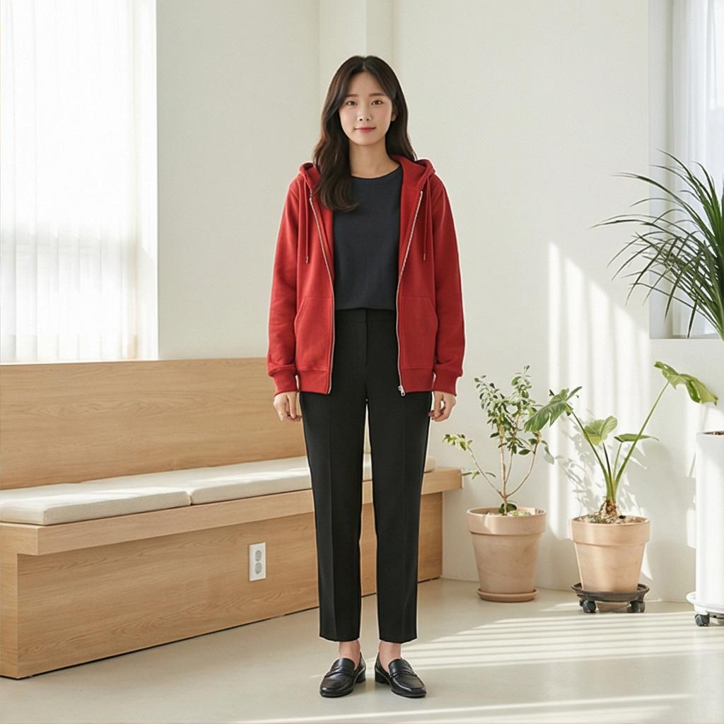 블랙 슬랙스: 단정한 분위기