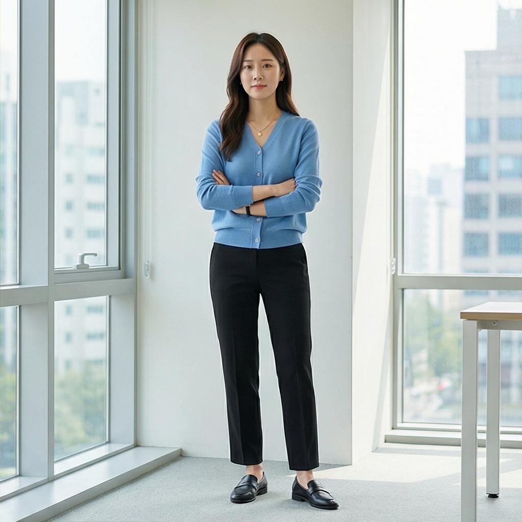 검정 슬랙스: 단정한 오피스 스타일