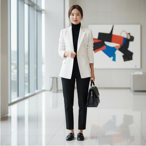 검정 슬랙스: 단정한 출근 룩