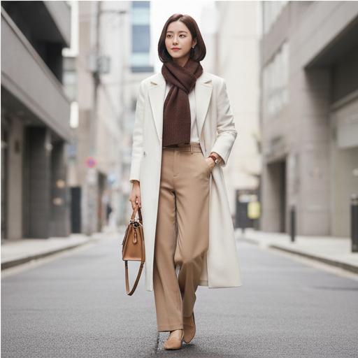 베이지 와이드 팬츠: 따뜻한 감성의 미니멀 룩