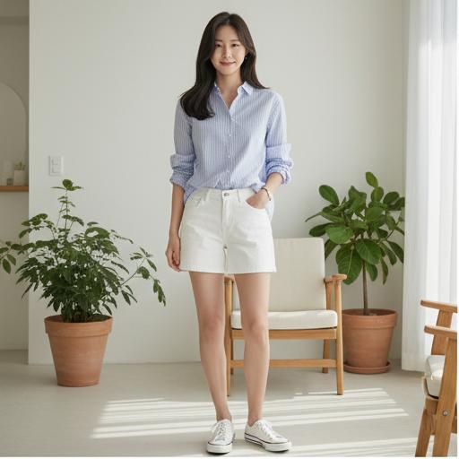 스트라이프 셔츠: 산뜻한 데일리룩