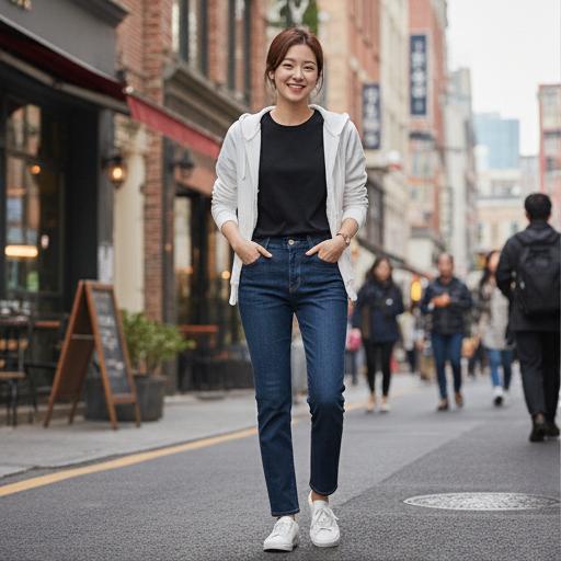 진청 데님 팬츠: 실패 없는 데일리룩