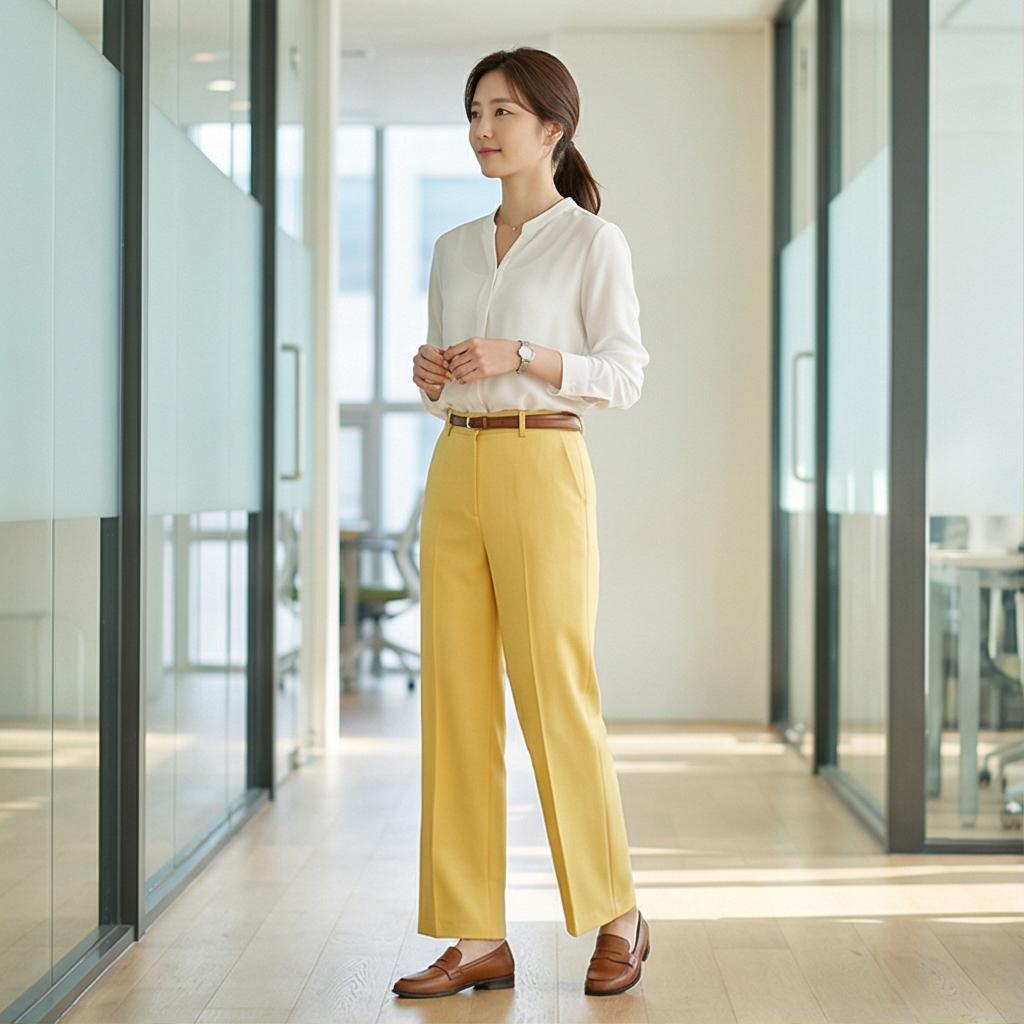 흰색 셔츠: 깔끔한 오피스 룩