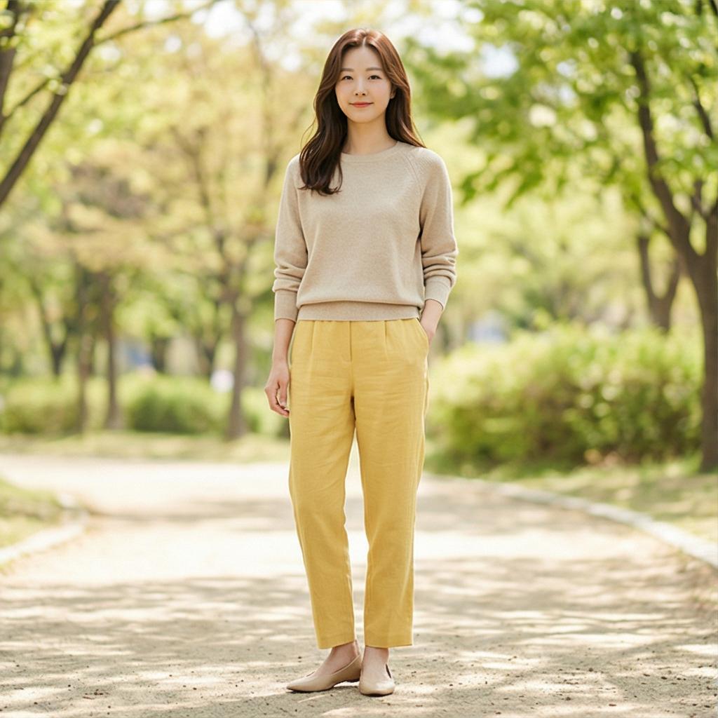 베이지 니트: 부드러운 감성 스타일